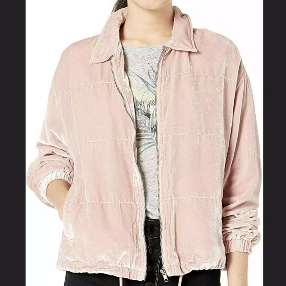 BB Dakota Rose You Stay Jacket Mauve Velvet Full Z